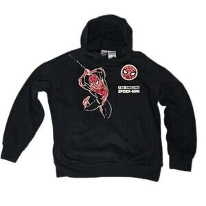 Marvel The Amazing Spiderman Black Hoodie Size 10/12 Marvel